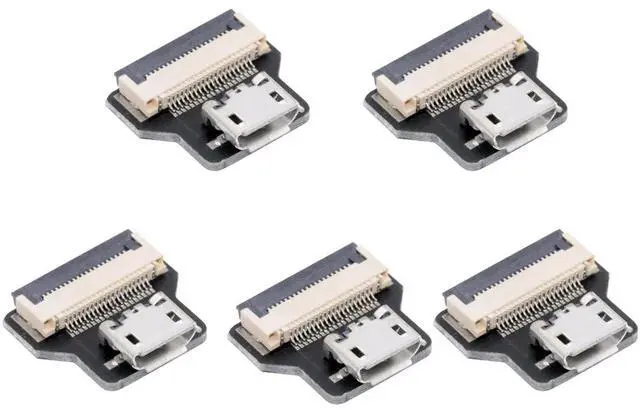 Main image of 5pcs Micro 5Pin USB2.0 Female Connector Straight Type Flat FPC 480Mbps Data Power Compatible with FPV Camera Multicopter Aerial Photography