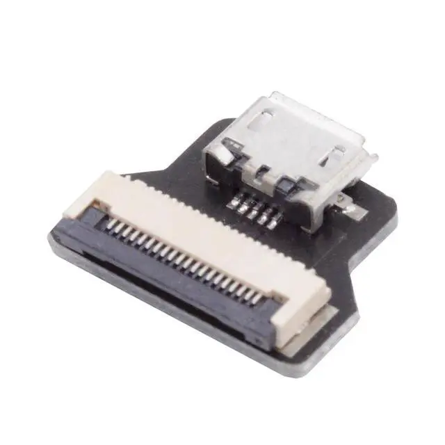 Alt view image 2 of 7 - 5pcs Micro 5Pin USB2.0 Female Connector Straight Type Flat FPC 480Mbps Data Power Compatible with FPV Camera Multicopter Aerial Photography