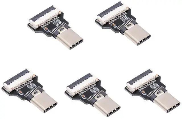 Main image of 5pcs USB-C USB2.0 Type-C Male Connector Straight Type Flat FPC 480Mbps Data Power Compatible with FPV Camera Multicopter Aerial Photography