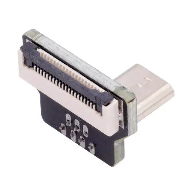 Alt view image 2 of 7 - 5pcs Micro 5Pin USB2.0 Male Connector Down Angled 90 Degree Flat FPC 480Mbps Data Power Compatible with FPV Camera Multicopter Aerial Photography