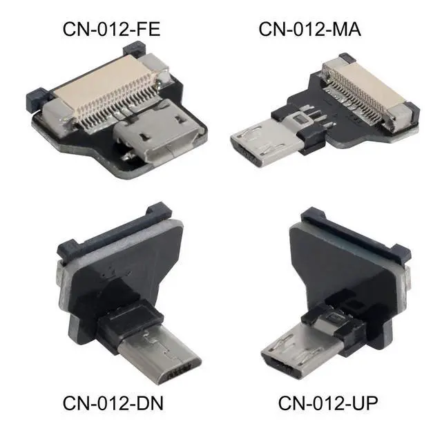 Alt view image 7 of 7 - 5pcs USB-C USB2.0 Type-C Male Connector Down Up Angled 90 Degree Flat FPC 480Mbps Data Power Compatible with FPV Camera Multicopter Aerial Photography