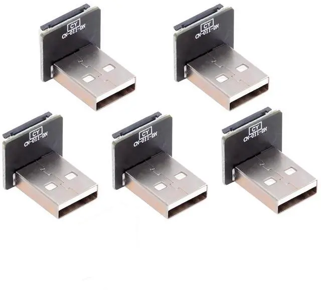 Main image of 5pcs Standard USB2.0 Type-A Male Connector Down Angled 90 Degree Flat FPC 480Mbps Data Power Compatible with FPV Camera Multicopter Aerial Photography