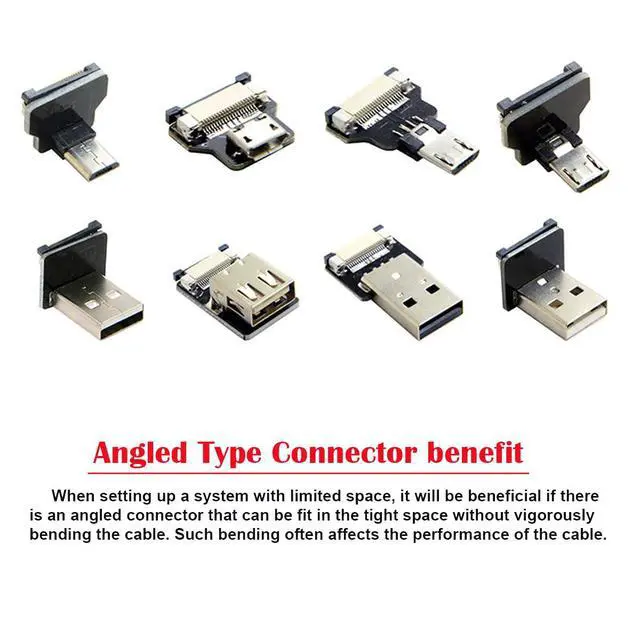 Alt view image 3 of 7 - 5pcs Micro 5Pin USB2.0 Female Connector Straight Type Flat FPC 480Mbps Data Power Compatible with FPV Camera Multicopter Aerial Photography