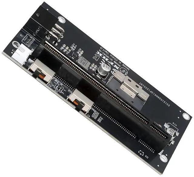 Main image of Slimline 8X SFF-8654 74Pin to PCIE PCI-Express 16x Adapter TGX with 6Pin Power Switch Port for Mainboard Graphics Card