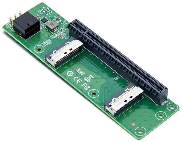 Main image of Dual MCIO 8i Mini Cool Edge IO SFF-TA-1016 to PCIE5.0 PCI-Express 16x VROC Adapter for Mainboard SSD Graphics Card