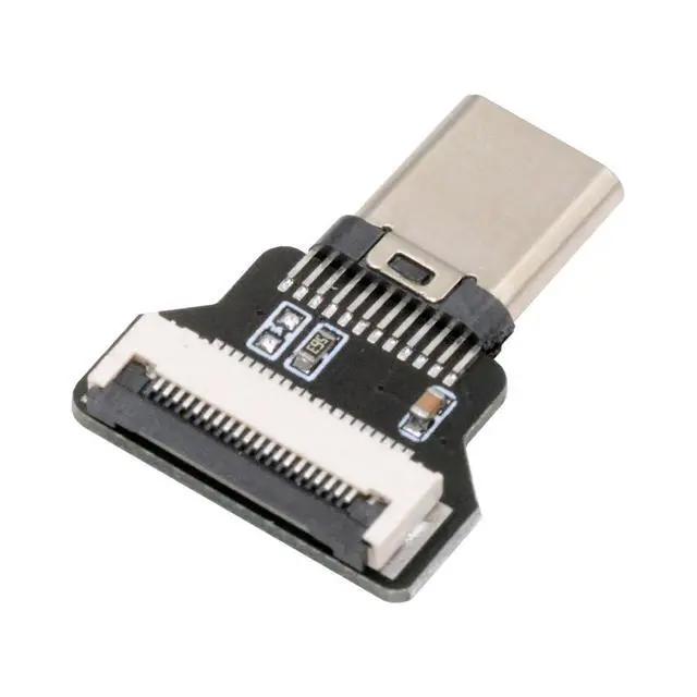 Alt view image 3 of 7 - 5pcs USB-C USB2.0 Type-C Male Connector Straight Type Flat FPC 480Mbps Data Power Compatible with FPV Camera Multicopter Aerial Photography