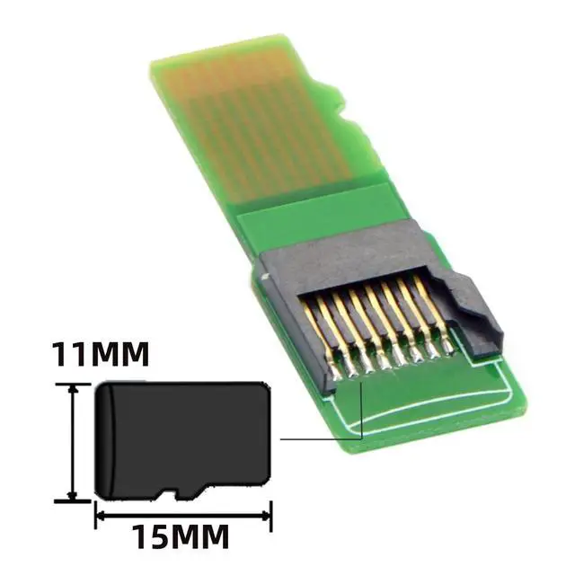 Alt view image 3 of 7 - 10pcs/Pack UHS-I TF Micro SD Male Extender to TF Card Female Extension Adapter PCBA Compatible with SD/SDHC/SDXC UHS-1 (Green PCB)