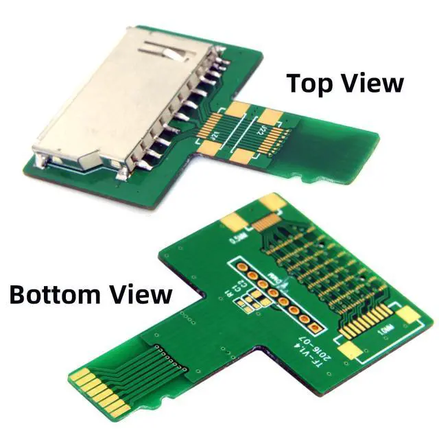 Alt view image 7 of 7 - 10pcs/Pack UHS-I TF Micro SD Male Extender to SD Card Female Extension Adapter PCBA Compatible with SD/SDHC/SDXC UHS-1 (Green PCB)