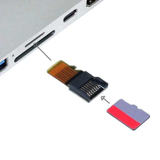 Alt view image 5 of 6 - 10pcs/Pack UHS-I TF Micro SD Male Extender to TF Card Female Extension Adapter PCBA Compatible with SD/SDHC/SDXC UHS-1 (Black PCB)