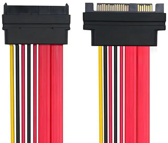 Main image of SFF-8482 SAS Cable 29Pin Male to Female Extension Cable for SAS Raid Server Hard Disk Drive SSD 12Gbps (1ft/30cm)