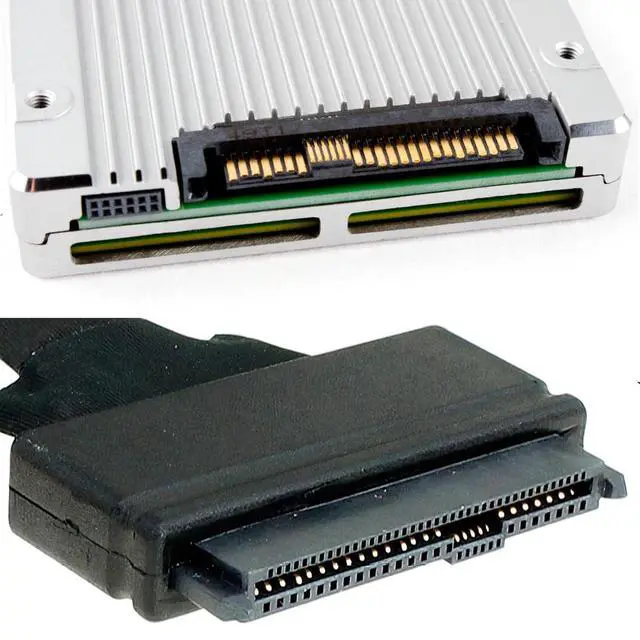 Alt view image 3 of 7 - U.2 U2 SFF-8639 68Pin Connector NVME PCIe4.0 PCI-E5.0 SSD Cable Male to Female Socket Extension 50cm