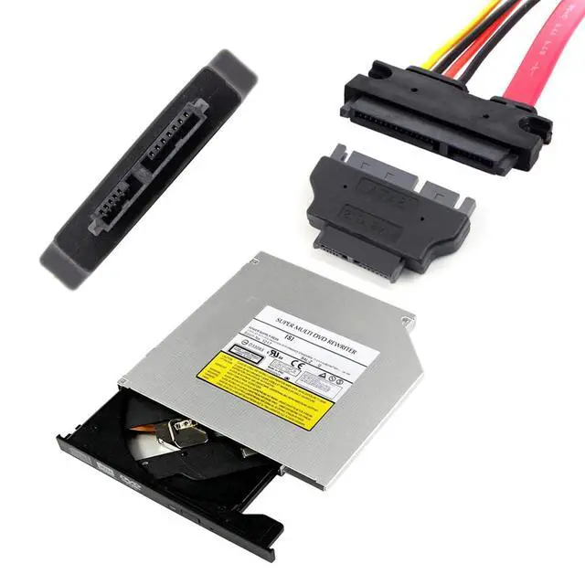 Alt view image 2 of 7 - SATA 22Pin Male to Slimline SATA 13P Female HDD HD Hard Disk Drive Convertor Adapter 6Gbps for Universal Laptop CD DVD-ROM Optical Bay