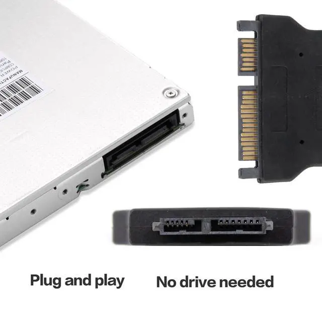 Alt view image 4 of 7 - SATA 22Pin Male to Slimline SATA 13P Female HDD HD Hard Disk Drive Convertor Adapter 6Gbps for Universal Laptop CD DVD-ROM Optical Bay