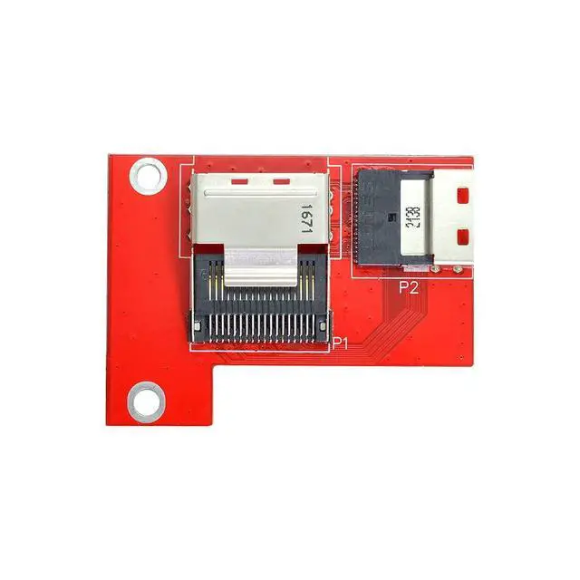 Alt view image 5 of 7 - PCI-Express PCI-E 4.0 SAS Slimline SFF-8654 Female to Mini SAS SFF-8087 Female Adapter PCBA Reversible with 12cm Bracket