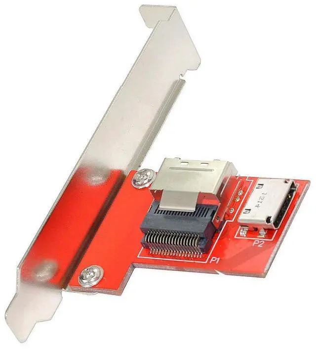 Main image of PCI-Express PCI-E 4.0 Mini SAS SFF-8087 Female to Oculink SFF-8612 SFF-8611 Female Adapter PCBA Reversible with 12cm Bracket