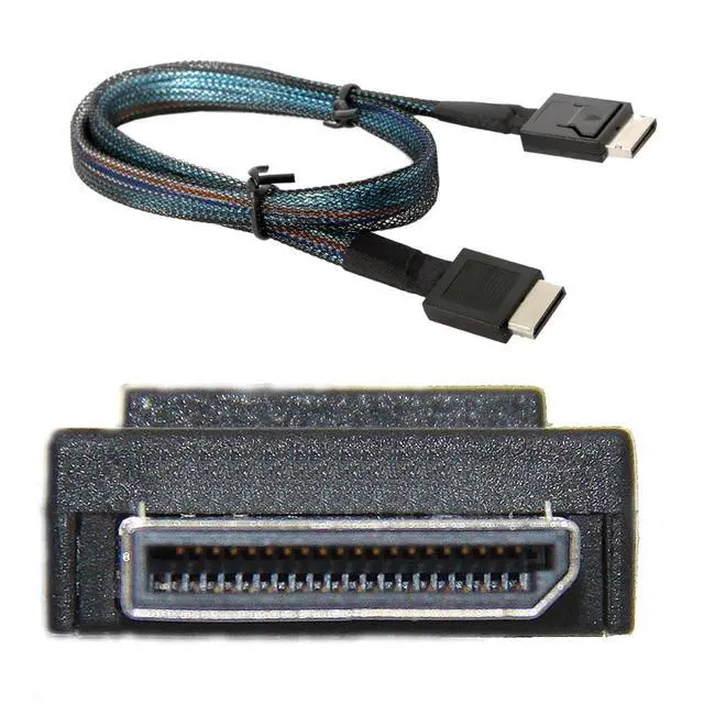 Alt view image 2 of 7 - OCuLink PCIe 4.0 PCI-Express SFF-8611 4i to OCuLink SFF-8611 Data Active Cable for eGPU SSD External Graphics Card 50cm