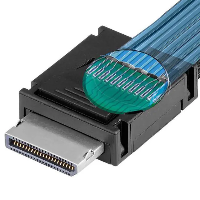 Alt view image 7 of 7 - OCuLink PCIe 4.0 PCI-Express SFF-8611 4i to OCuLink SFF-8611 Data Active Cable for eGPU SSD External Graphics Card 100cm
