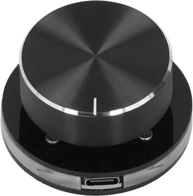 Main image of USB Volume Control Knob for PC, One-Touch Mute Audio Controller with RGB Light, Type-C Plug and Play Multimedia Volume Knob for Windows Computer, Laptop, Desktop and Android Devices