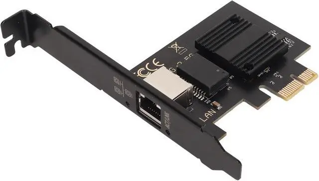 Alt view image 2 of 6 - PCIe Network Card, I226 V Chip 2.5Gbps Ethernet Adapter with Low Profile Bracket, for Desktop Gaming Server Workstation 7/8/10/11 OS X Laptop