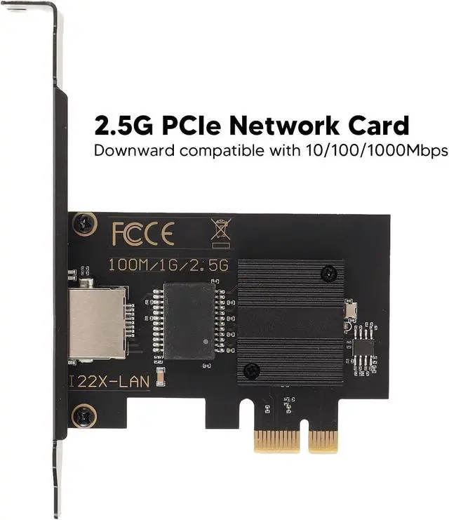 Alt view image 4 of 6 - PCIe Network Card, I226 V Chip 2.5Gbps Ethernet Adapter with Low Profile Bracket, for Desktop Gaming Server Workstation 7/8/10/11 OS X Laptop