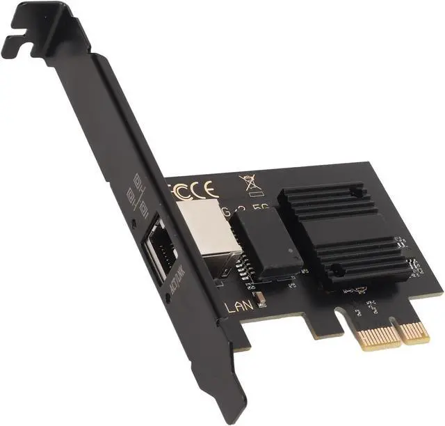 Alt view image 3 of 6 - PCIe Network Card, I226 V Chip 2.5Gbps Ethernet Adapter with Low Profile Bracket, for Desktop Gaming Server Workstation 7/8/10/11 OS X Laptop