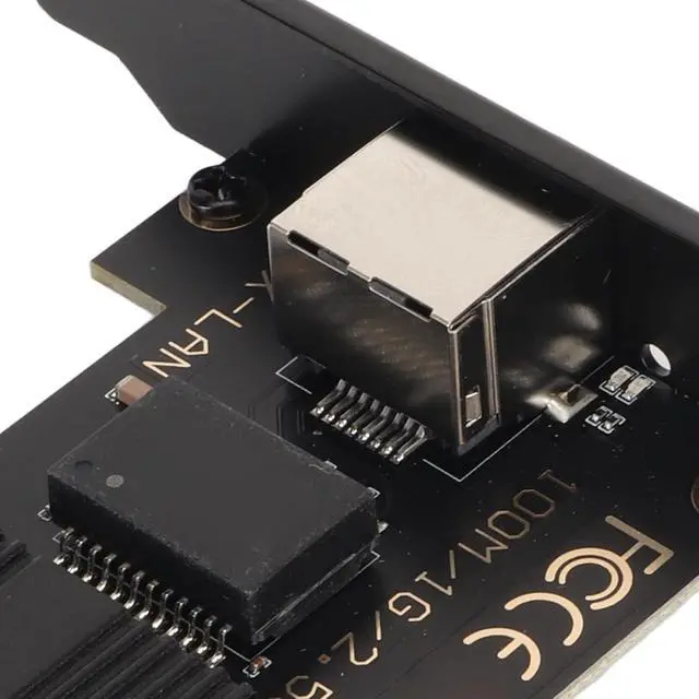 Alt view image 6 of 6 - PCIe Network Card, I226 V Chip 2.5Gbps Ethernet Adapter with Low Profile Bracket, for Desktop Gaming Server Workstation 7/8/10/11 OS X Laptop