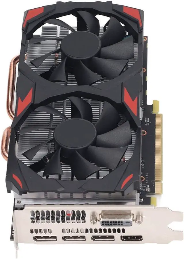 Alt view image 2 of 7 - RX580 8GB GDDR5 Graphics Card, 256Bit 1284MHz Core Frequency PCI Express 3.0 Gaming GPU with Cooling Fans, for PC
