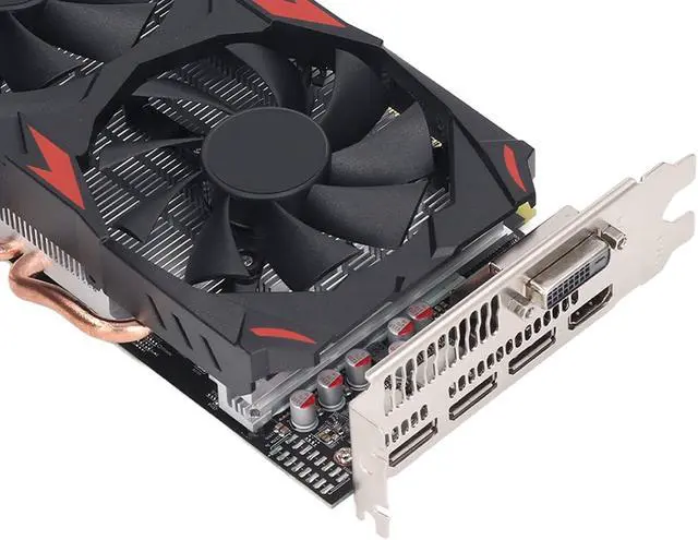 Alt view image 6 of 7 - RX580 8GB GDDR5 Graphics Card, 256Bit 1284MHz Core Frequency PCI Express 3.0 Gaming GPU with Cooling Fans, for PC