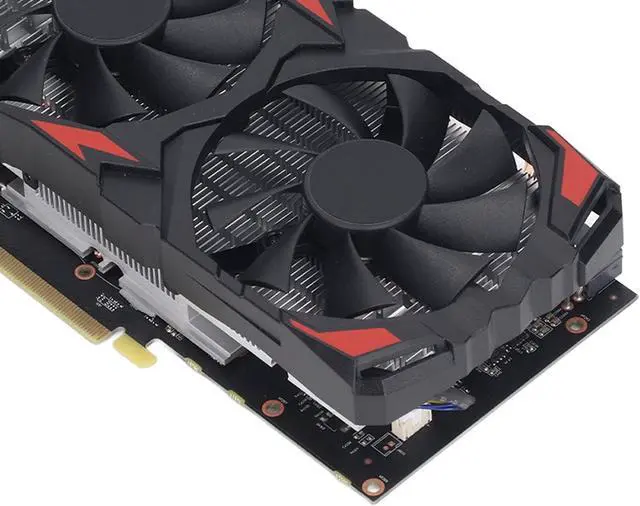 Alt view image 5 of 7 - RX580 8GB GDDR5 Graphics Card, 256Bit 1284MHz Core Frequency PCI Express 3.0 Gaming GPU with Cooling Fans, for PC