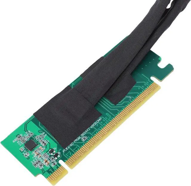 Alt view image 6 of 7 - PCIe 4.0 X16 to SFF 8654 X2 Adapter, Gen4 Split Extender Cable, Plug and Play for Computer Motherboards