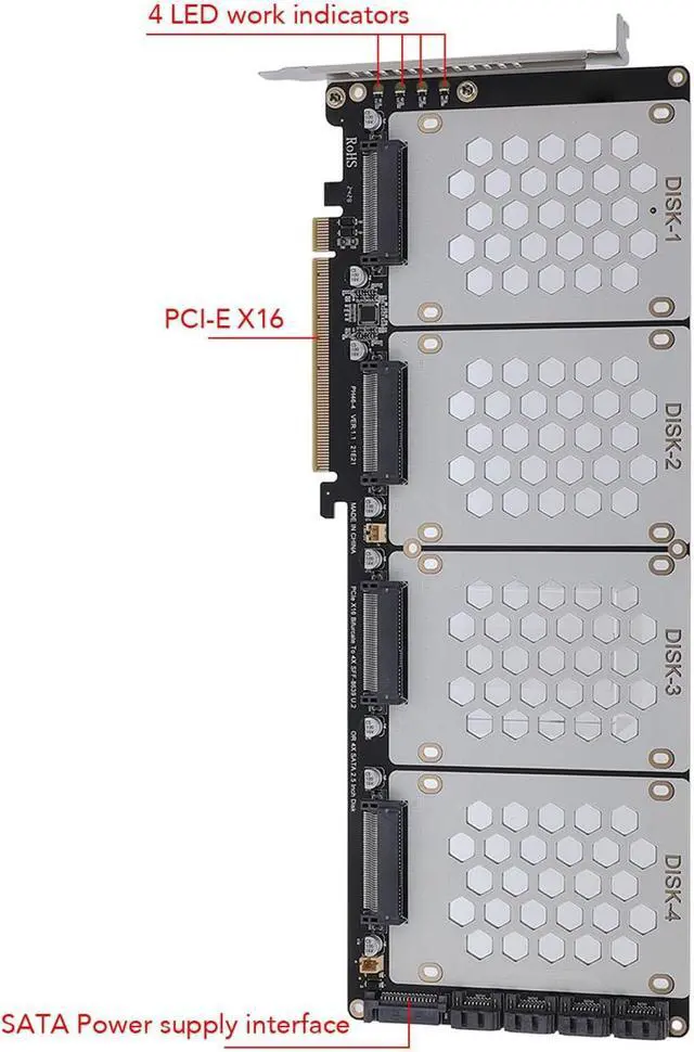 Alt view image 7 of 7 - U.2 to PCIe 4.0 X8 Adapter, Faster Data Transfer Speeds, Wide Compatibility, Easy Installation, PCIE4.0, X8/X16 Support, Quality Materials, Stable Performance, Heat Dissipation