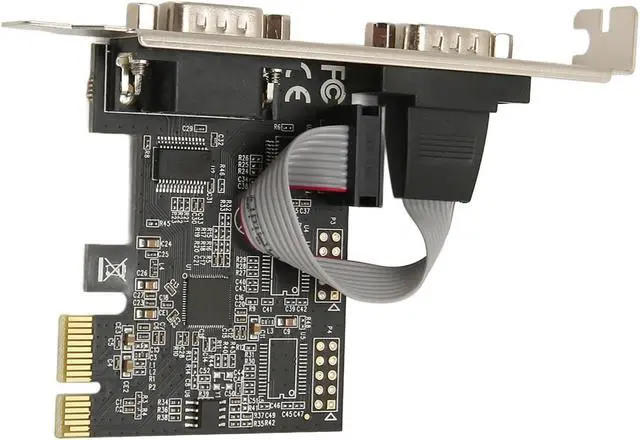 Alt view image 3 of 7 - PCIE RS232 Expansion Card PCIe Serial Host Controller Card with 2 Port PCI Express RS232 DB9 Serial Port, ASIX AX99100 Chip, Support for Windows