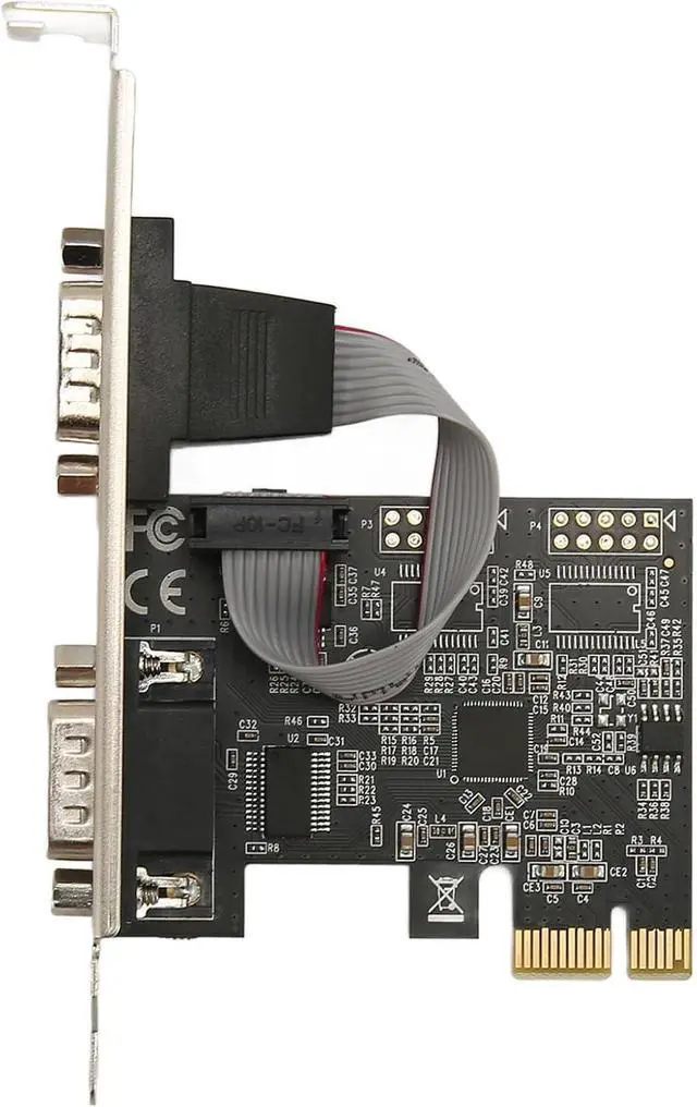 Main image of PCIE RS232 Expansion Card PCIe Serial Host Controller Card with 2 Port PCI Express RS232 DB9 Serial Port, ASIX AX99100 Chip, Support for Windows
