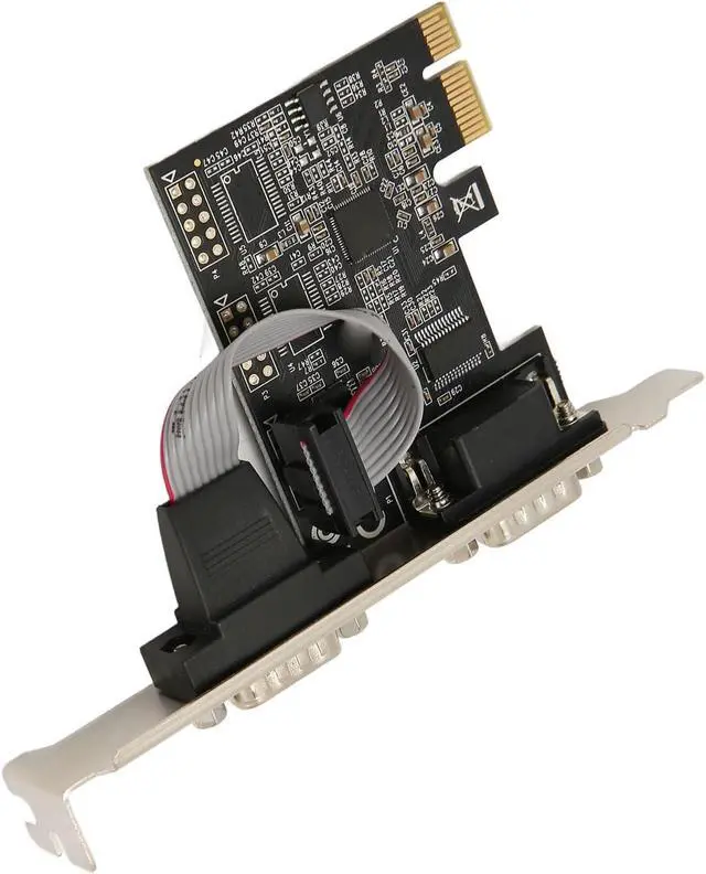 Alt view image 2 of 7 - PCIE RS232 Expansion Card PCIe Serial Host Controller Card with 2 Port PCI Express RS232 DB9 Serial Port, ASIX AX99100 Chip, Support for Windows