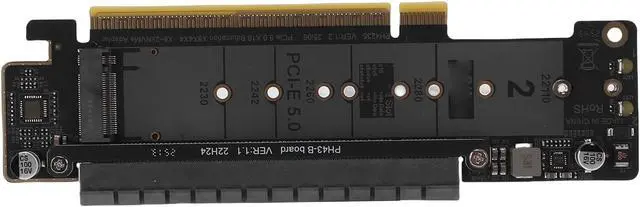 Alt view image 4 of 6 - PCIE 5.0 X16 Dual M.2 NVMe Adapter Card Bandwidth Expansion for Fast SSD Storage PCIE 5.0 Split Design for High Performance Systems