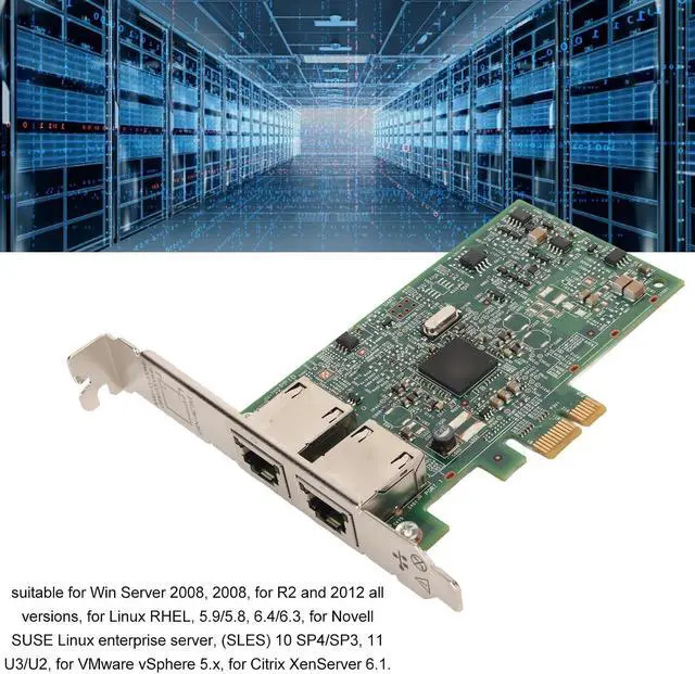 Alt view image 5 of 7 - PCIe Network Card BCM5720 Chip 5GT S 10.100.1000Mbps 2 Gigabit RJ45 Server Adapter for Server 2008