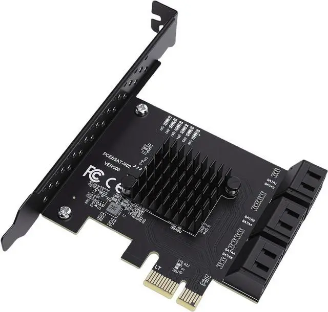 Main image of 6 Port PCI E to Serial ATA 3.0 Controller Expansion Card for Fast Data Transfer Compatible with and Systems