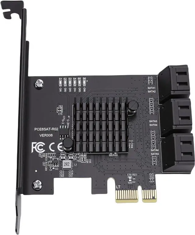 Alt view image 7 of 7 - 6 Port PCI E to Serial ATA 3.0 Controller Expansion Card for Fast Data Transfer Compatible with and Systems