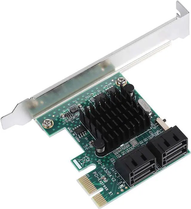Alt view image 2 of 5 - 3.0 Expansion Card 4-Port PCIE to 3.0 Expansion Controller Adapter for Narrow Spaces, Thick GoldPlated PCIE Interface, Card with Larger Heat Sink