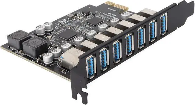 Alt view image 2 of 7 - 7 Port PCIE Expansion Card with High Speed USB 3.2 GEN1 5Gbps, Stable Power for 7, 8, 10, 11,