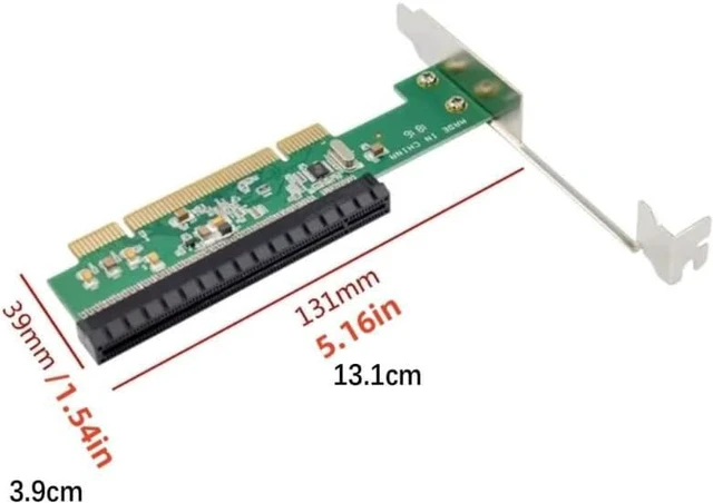 Alt view image 3 of 7 - PCI to PCI Express Conversion Card PCI 32-Bit Card for PCIE X16 Adapter Conver