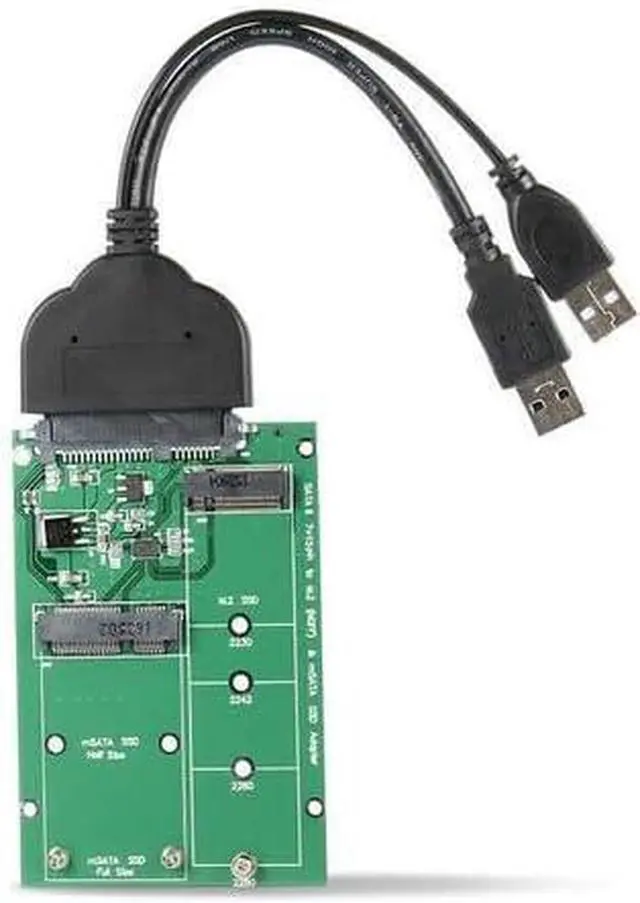 Alt view image 2 of 7 - Mini PCIe 2-Lane USB 3.0 to SATA Adapter for 2.5" Drives with M.2 NGFF B/M-Key & mSATA Support No Brand High Bandwidth