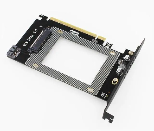 Alt view image 2 of 7 - U.2 to PCIe Adapter SFF-8639 NVMe/SATA SSD Converter Board for PCIe x16 Slot, Full-Speed Gen3, No Driver Needed
