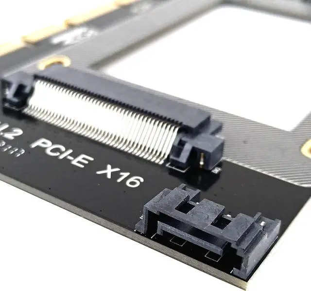 Alt view image 3 of 7 - U.2 to PCIe Adapter SFF-8639 NVMe/SATA SSD Converter Board for PCIe x16 Slot, Full-Speed Gen3, No Driver Needed