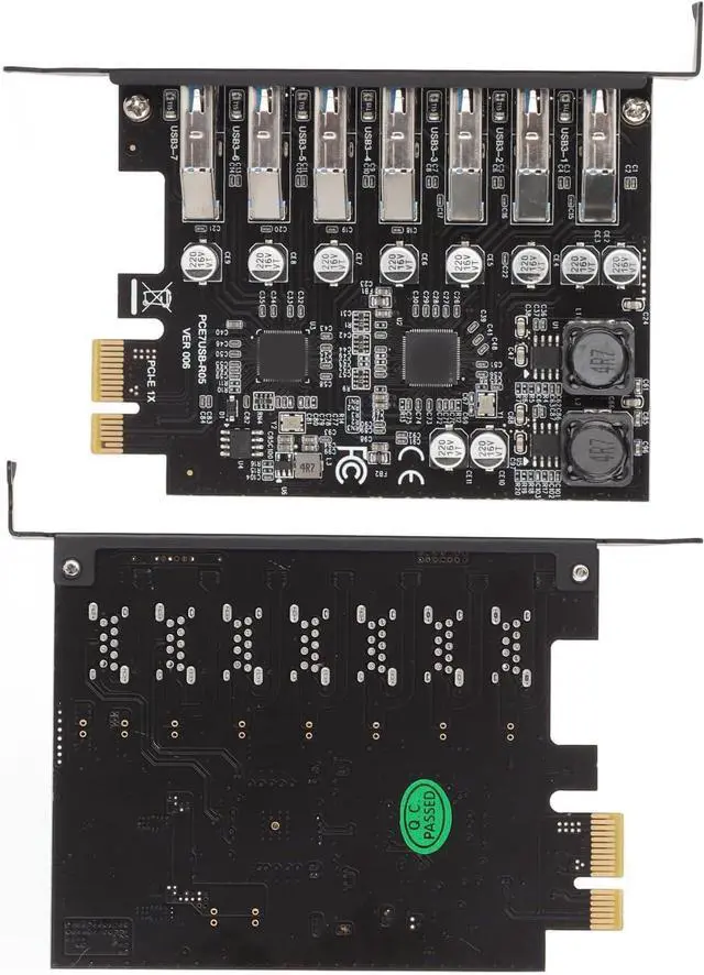 Alt view image 4 of 7 - PCIE to USB 7 Port Expansion Card, PCI Express USB Add in Card, Internal USB 7 Port Front Expansion Card for 7 8 10 11