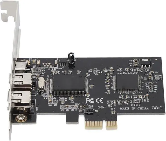 Alt view image 6 of 7 - PCIe Card 1x to 1394, Support 800Mbps Hot Swap Support PCIe Firewire Riser Card for Port 1394A 4 Pins