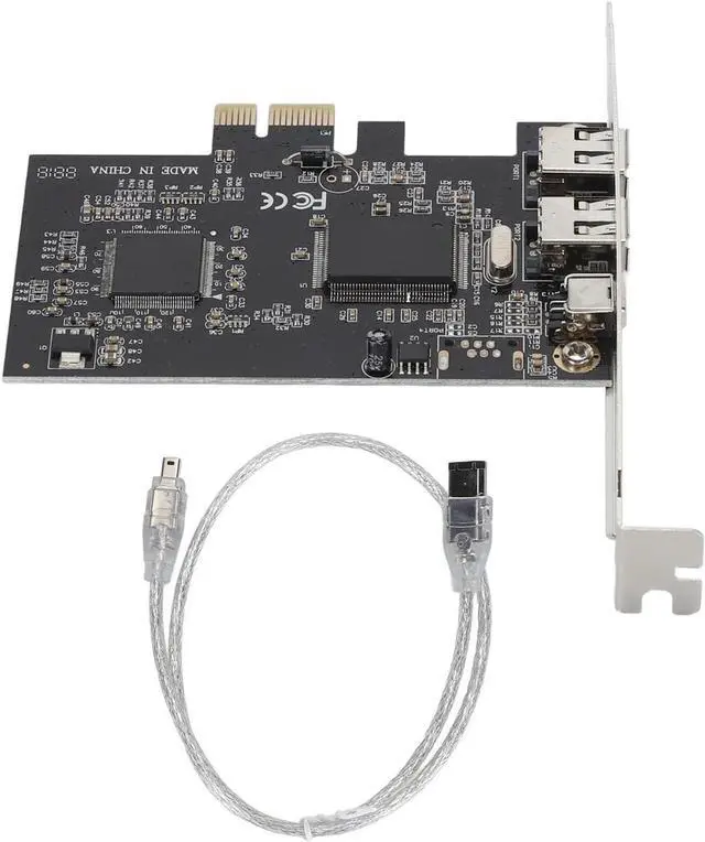 Main image of PCIe Card 1x to 1394, Support 800Mbps Hot Swap Support PCIe Firewire Riser Card for Port 1394A 4 Pins