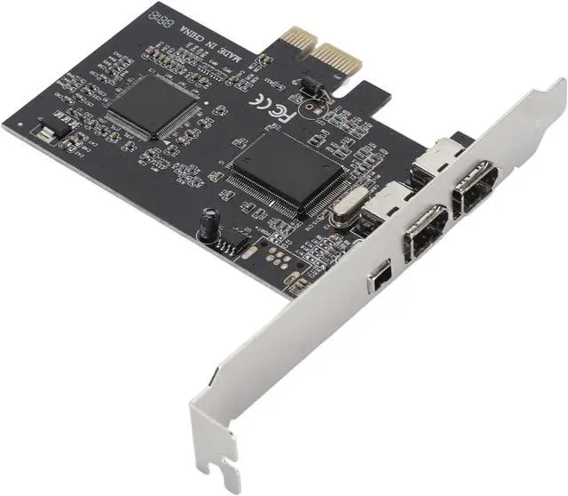 Alt view image 7 of 7 - PCIe Card 1x to 1394, Support 800Mbps Hot Swap Support PCIe Firewire Riser Card for Port 1394A 4 Pins