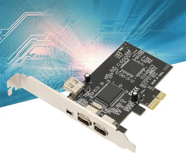 Alt view image 2 of 7 - PCIE Card, PCI Ex1 to External IEEE 1394 Adapter Controller 4 Ports (2 x 6 Pin and 1 x 4 Pin) with Low Bracket for for Server 2003,Vista 7