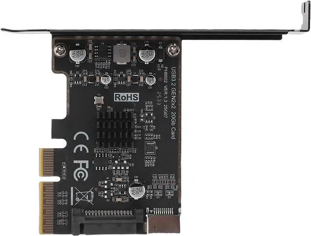 Alt view image 4 of 7 - PCIe Expansion Card for Desktop PC, USB3.2GEN2 x2 20Gbps, PCIE X4 X8 X16, PCI Expree to USB Expansion Card